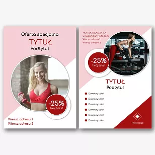 Szablon ulotki Fitness Club