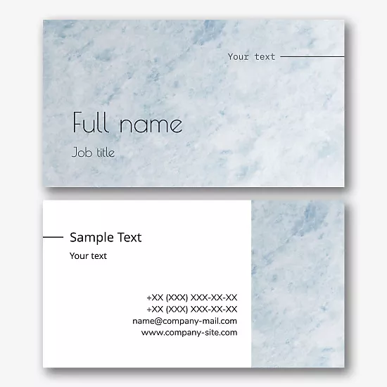Personal business card template
