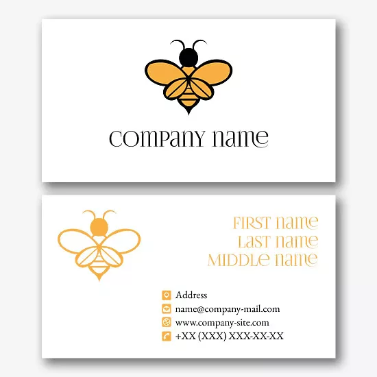 Apiary business card template