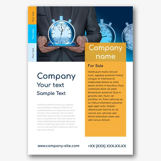 Time Management Training poster Template