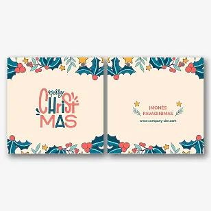 Pakuotės šablonas su kalėdiniu raštu