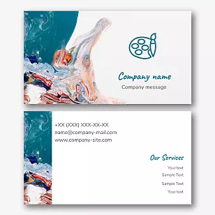 Art School business card template