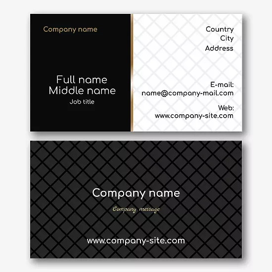 Simple business card template