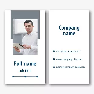 Personal business card template with photos