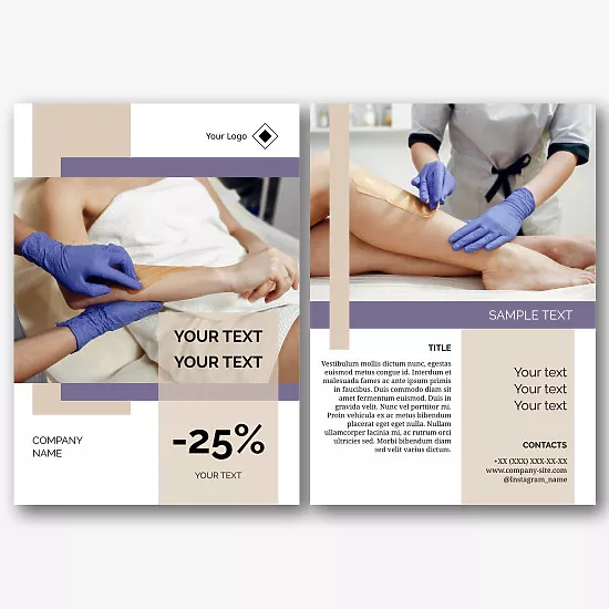 Depilation Salon Leaflet Template