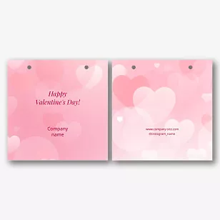 Paper bag template for Valentine's Day