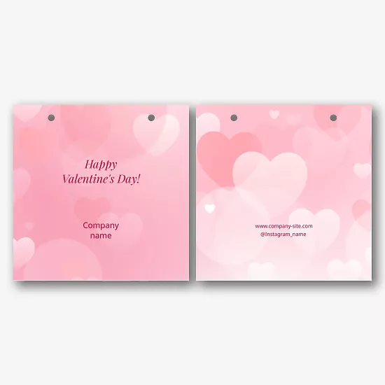 Paper bag template for Valentine's Day