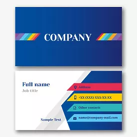 Bright corporate business card template