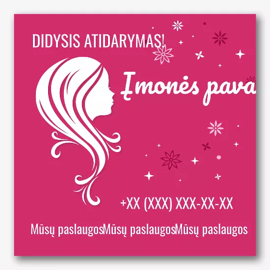 Grožio salonas reklama reklama šablonas