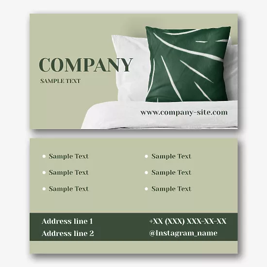 Textile store business card template