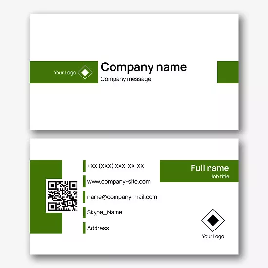 Universal business card template 