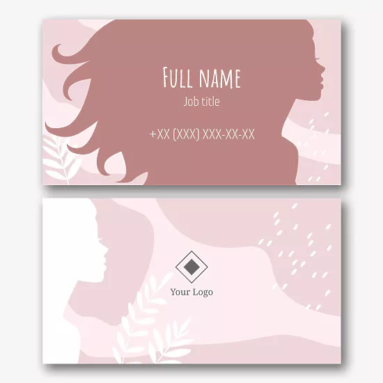 Beauty salon business card template