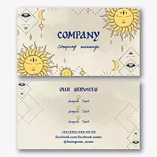 Tarologist's business card template