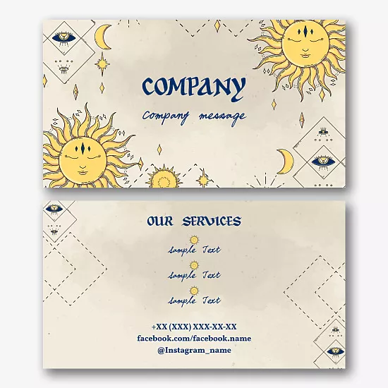 Tarologist's business card template