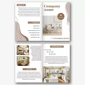 Furniture salon booklet template