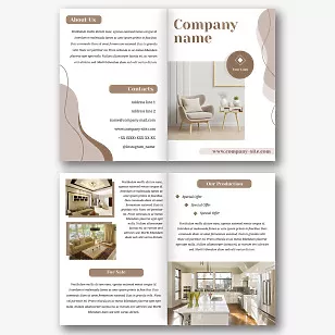 Furniture salon booklet template