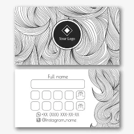 Stylist-hairdresser business card template