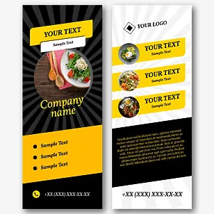 Restaurant advertising banner template