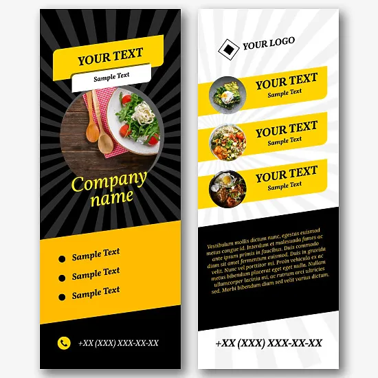 Restaurant advertising banner template