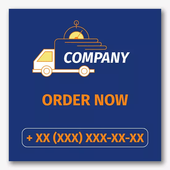 Delivery Service advertising banner template