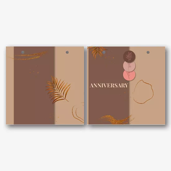 Paper bag template for the anniversary