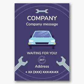Auto repair shop poster template