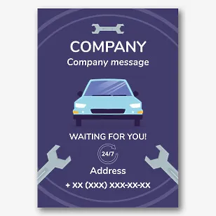 Auto repair shop poster template