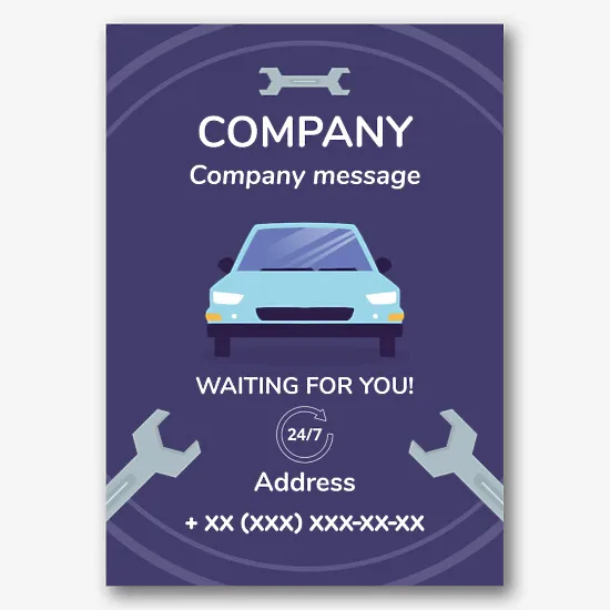 Auto repair shop poster template