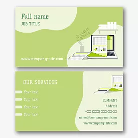 Financier's business card template