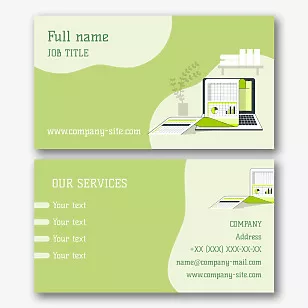 Financier's business card template