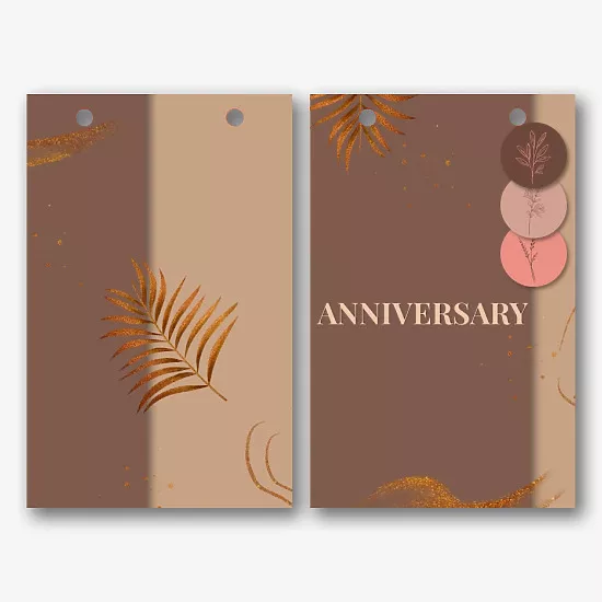 Paper bag template for the anniversary