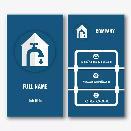 Plumbing business card template