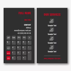 The accountant's business card template