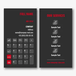 The accountant's business card template