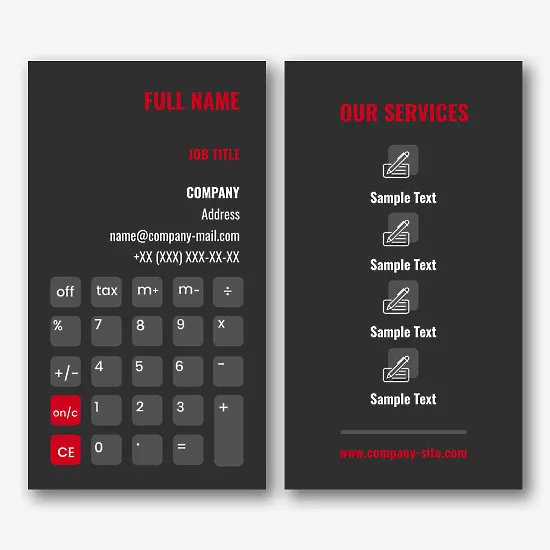 The accountant's business card template