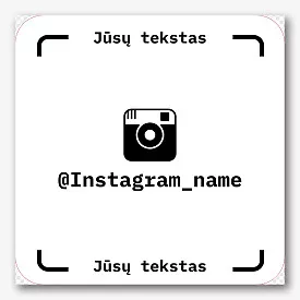 Instagram lipdukų šablonas