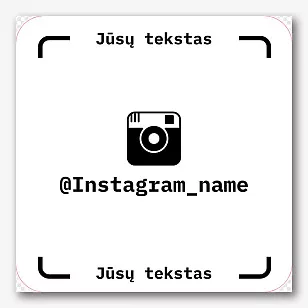 Instagram lipdukų šablonas