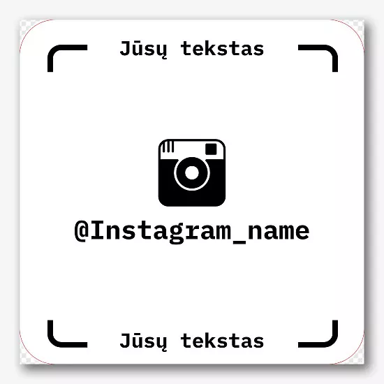 Instagram lipdukų šablonas