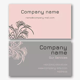 Template for a monochrome abstract business card