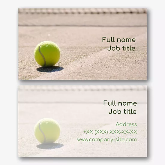 Tennis Club business card template