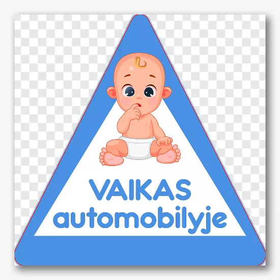 Lipduko šablonas Vaikas automobilyje