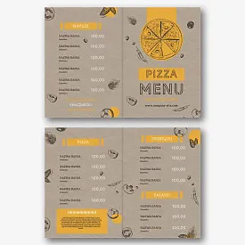 Szablon menu pizzerii
