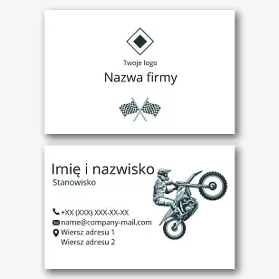 Szablon wizytówki motocyklisty