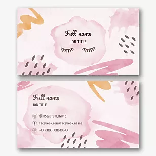 The template of the business card of the master of eyelashes