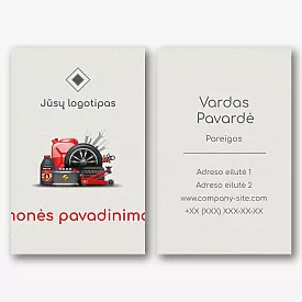 Automobilių parduotuvės vizitinės kortelės Šablonas