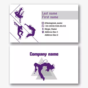 Dance Studio business card template