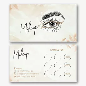 Make-up artist's business card template