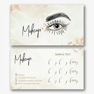 Make-up artist's business card template