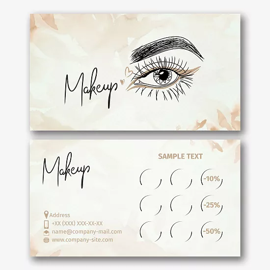Make-up artist's business card template
