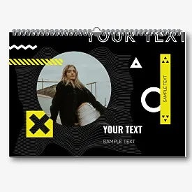 Calendar template with personal photos